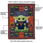 custom virginia cavaliers yody baby pattern blue quilt blanket best selling