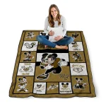 custom wake forest demon deacons mickey crimson gold white quilt blanket best selling