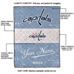 custom washington capitals pinstripe lines blue white quilt blanket best selling