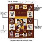 custom washington commanders mickey crimson burgundy white quilt blanket best selling