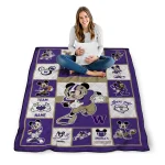 custom washington huskies mickey crimson purple white quilt blanket best selling