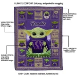 custom washington huskies yody baby pattern purple quilt blanket best selling