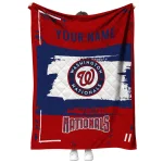 custom washington nationals grunge patch red white quilt blanket best selling