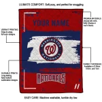 custom washington nationals grunge patch red white quilt blanket best selling