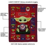 custom washington nationals yody baby motif red quilt blanket best selling