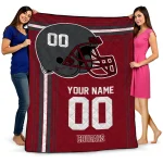 custom washington state cougars helmet theme crimson quilt blanket best selling