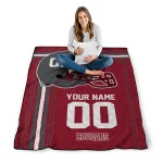 custom washington state cougars helmet theme crimson quilt blanket best selling