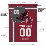 custom washington state cougars helmet theme crimson quilt blanket best selling