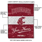custom washington state cougars hibiscus burst crimson white quilt blanket best selling