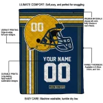 custom west virginia mountaineers helmet theme blue quilt blanket best selling