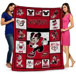 custom western kentucky hilltoppers mickey crimson red white quilt blanket best selling