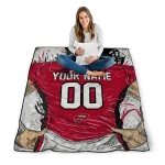 custom western kentucky hilltoppers player sketch red gray quilt blanket best selling