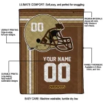 custom western michigan broncos helmet theme brown quilt blanket best selling