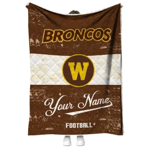custom western michigan broncos hibiscus burst brown white quilt blanket fashion forward