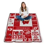 custom wisconsin badgers helmet passion red quilt blanket best selling