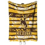 custom wyoming cowboys layered florals brown white quilt blanket best selling