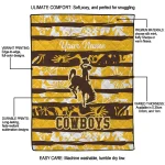 custom wyoming cowboys layered florals brown white quilt blanket best selling