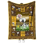 custom wyoming cowboys snoopy coach brown quilt blanket best selling