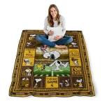 custom wyoming cowboys snoopy coach brown quilt blanket best selling