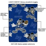customized air force falcons mickey football blue quilt blanket best selling
