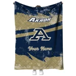 customized akron zips brushstroke layers blue quilt blanket best selling