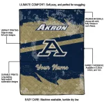 customized akron zips brushstroke layers blue quilt blanket best selling