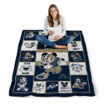 customized akron zips mickey crimson blue white quilt blanket best selling