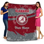 customized alabama crimson tide brushstroke layers crimson quilt blanket best selling