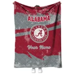 customized alabama crimson tide brushstroke layers crimson quilt blanket best selling