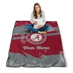 customized alabama crimson tide brushstroke layers crimson quilt blanket best selling