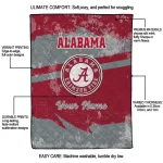 customized alabama crimson tide brushstroke layers crimson quilt blanket best selling
