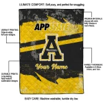customized appalachian state mountaineers brushstroke layers black quilt blanket best selling