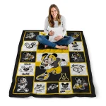 customized appalachian state mountaineers mickey crimson black white quilt blanket best selling