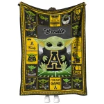 customized appalachian state mountaineers yody baby pattern black quilt blanket best selling