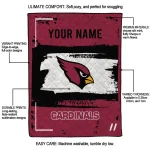 customized arizona cardinals grunge patch red white quilt blanket best selling