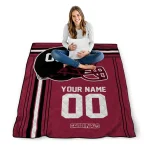 customized arizona cardinals helmet theme red quilt blanket best selling
