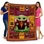 customized arizona state sun devils yody baby pattern maroon quilt blanket best selling