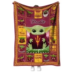 customized arizona state sun devils yody baby pattern maroon quilt blanket best selling