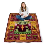 customized arizona state sun devils yody baby pattern maroon quilt blanket best selling