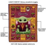 customized arizona state sun devils yody baby pattern maroon quilt blanket best selling