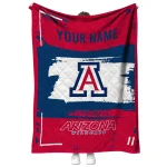 customized arizona wildcats grunge patch red white quilt blanket best selling