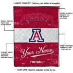 customized arizona wildcats hibiscus burst red white quilt blanket best selling
