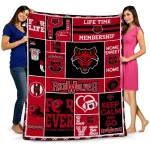 customized arkansas state red wolves helmet passion scarlet quilt blanket best selling