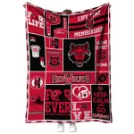 customized arkansas state red wolves helmet passion scarlet quilt blanket best selling