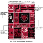 customized arkansas state red wolves helmet passion scarlet quilt blanket best selling