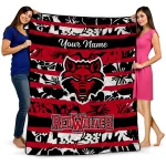 customized arkansas state red wolves layered florals scarlet white quilt blanket best selling