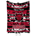 customized arkansas state red wolves layered florals scarlet white quilt blanket best selling