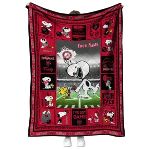 customized arkansas state red wolves snoopy coach scarlet quilt blanket fashion forward