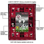 customized arkansas state red wolves snoopy coach scarlet quilt blanket best selling