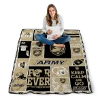 customized army black knights helmet passion gold quilt blanket best selling